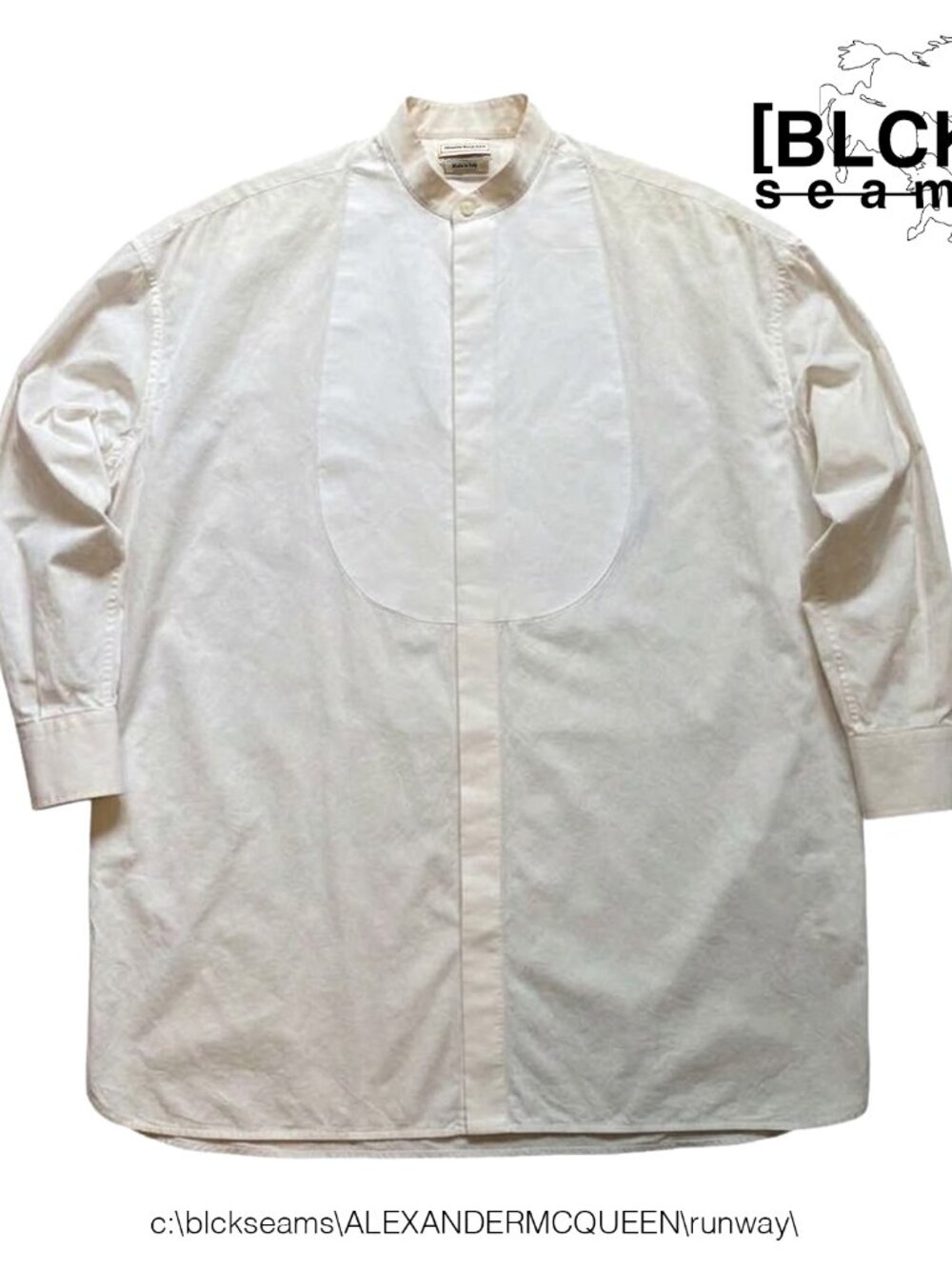 Alexander McQueen White Bib Panel Tuxedo Shirt